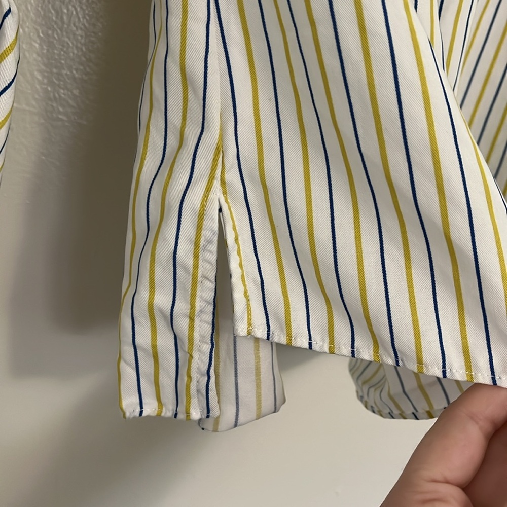 Massimo Dutti Striped Bell Sleeve Blouse Top - Picture 8 of 12